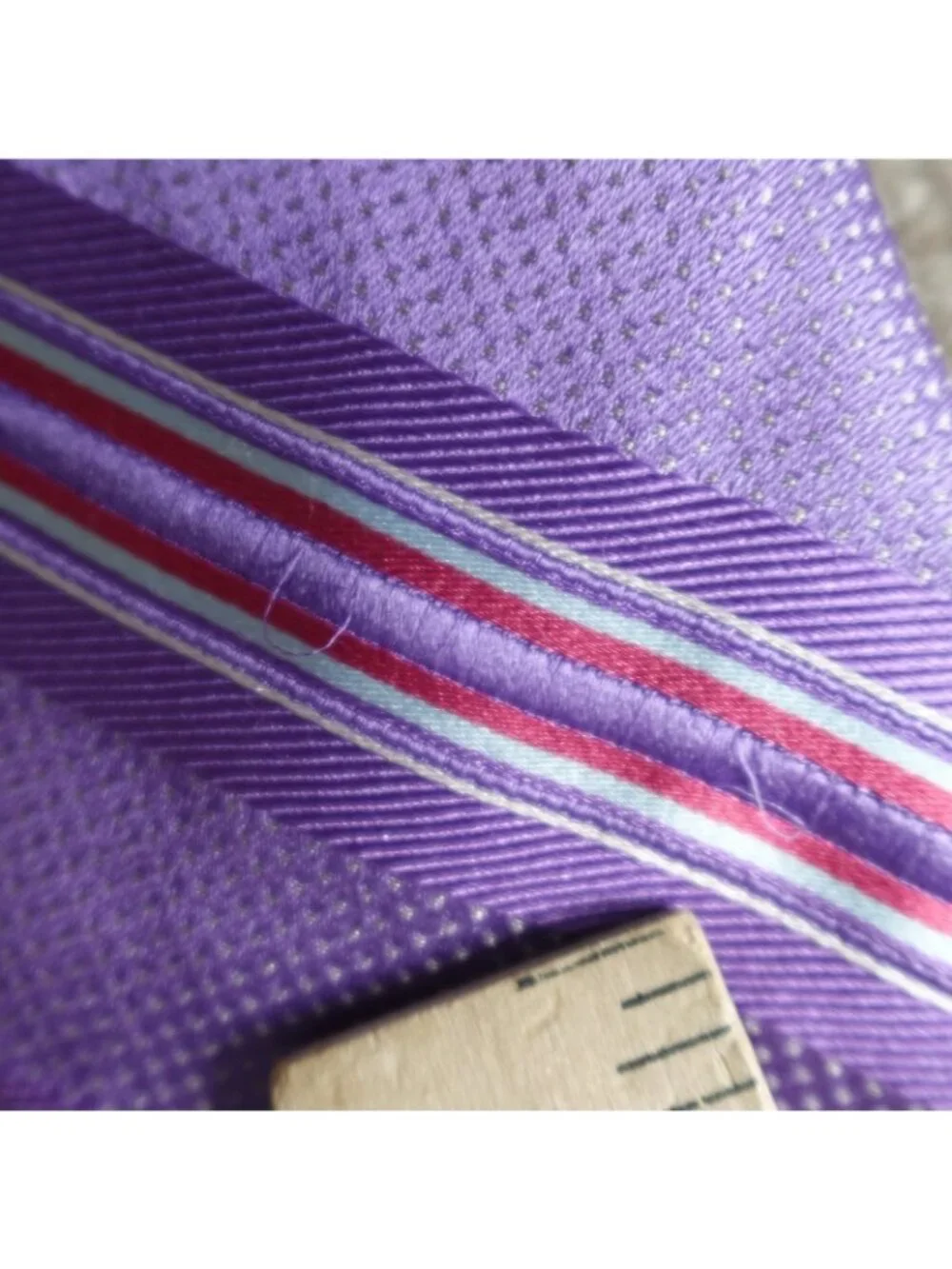 Samuelsohn Tie Purple Striped Silk Made in Italy